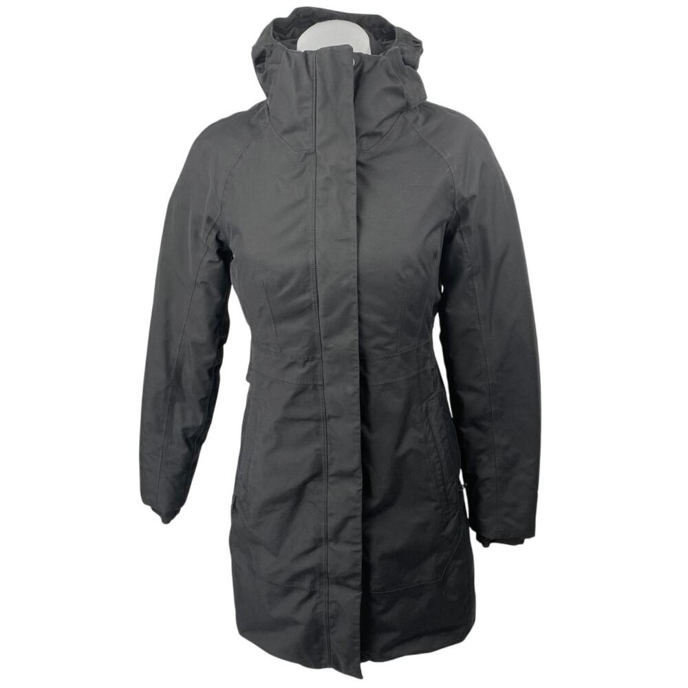 The North Face Black Long Sleeve Hooded Hoodie Trench Parka Coat Jacket Size XS